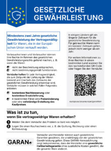 Gewährlestungslabel